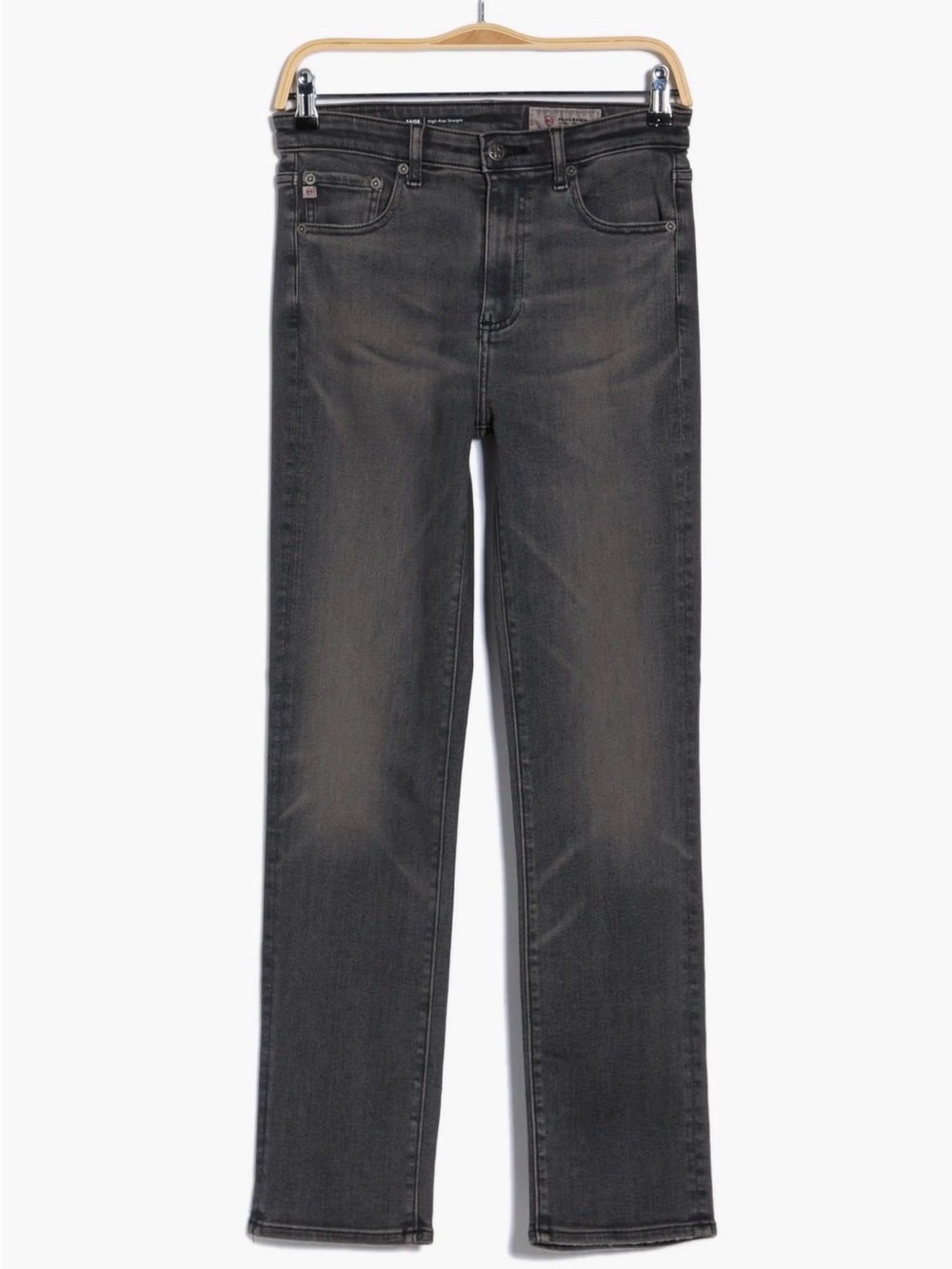 Ag Adriano Goldschmied Slim Straight light black jeans